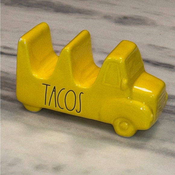 Rae Dunn Yellow Taco Truck holder Ceramic Artisan Collection by Magenta - Picture 3 of 7